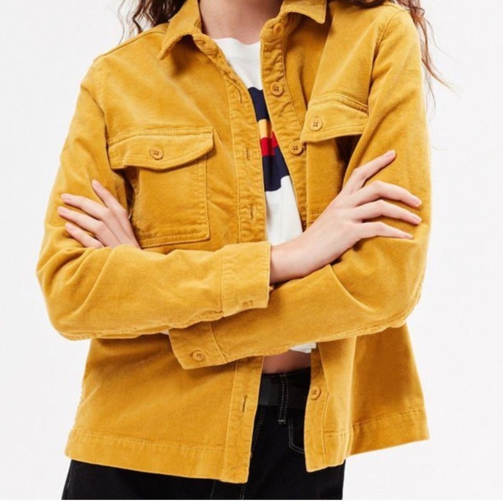 Pacsun Women's Mustard Corduroy Button Up Jacket XS - Picture 1 of 6